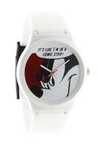 Flud Disney Mickey Mouse Prologue Cómico L Blanco Cuarzo Muñeca Reloj Nu... - $33.71