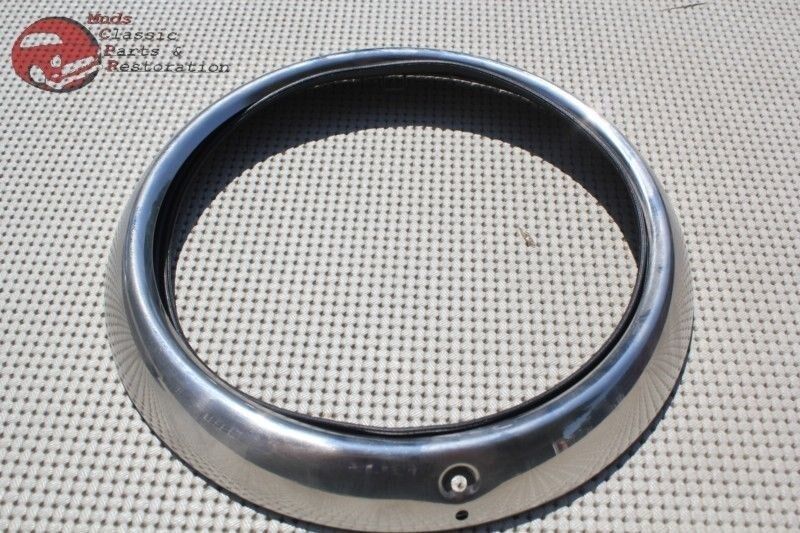 Primary image for Stainless Headlight Lamp Bezel Rubber O Seal Ring Clip Trim Set Chevy Car Truck