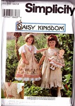 Girl's Pinafore & Dress 1996 Simplicity DAISY KINGDOM Pattern 7029 Sz 5-8 UNCUT - £9.44 GBP