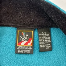 Vtg JC Penny USA Olympic Men's Teal Blue 1/4 Zip Pullover Sweatshirt Size Large  image 4