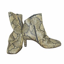 Free People Cybill Heel Boots Ankle Bootie Snake Print Leather Size 7 Ne... - £44.99 GBP