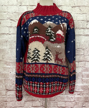 Vintage Metropolitan New York 10001 Sweater Holiday ski cabin lodge Wome... - £54.14 GBP