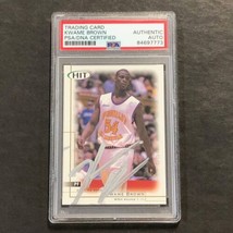 2001-02 SAGE Hit #1 Kwame Brown Signed Card AUTO PSA Slabbed McDonald&#39;s High - $49.99