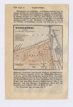 1914 Original Antique Map Of Warnemunde Warnemuende / Germany - £16.18 GBP