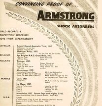 1957 Armstrong Shock Absorbers Import Advertisement Autocar Automobilia ... - $17.86 CAD