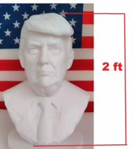 2ft Tall Life-Size 24inch. 60CM 609MM Bust DJT President TRUMP 3D Printe... - $246.51