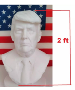 2ft Tall Life-Size 24inch. 60CM 609MM Bust DJT President TRUMP 3D Printe... - $338.21 CAD