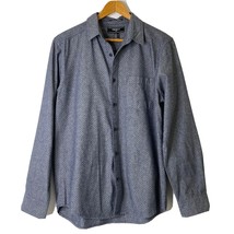 Forever 21 Men&#39;s size Medium Button Front Collared Long Sleeved Shirt Bl... - £17.95 GBP