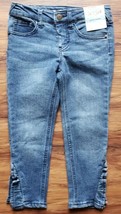 Cat &amp; Jack Brand ~ Girl&#39;s Size 4 ~ Medium Wash Blue Jeans w/Pleated Hem - £17.87 GBP