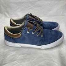 St Johns Bay Bryce Sneakers Mens 11 Low Top Casual Blue Denim Boat Shoes - £15.91 GBP