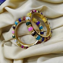 Indien Mode Bollywood Style Plaqué Or Bracelets Kada Bijoux Set Mariage - £14.86 GBP