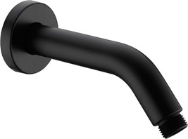 Orhemus 6 Inch Shower Arm And Flange - Solid Brass Wall Mounted, Matte Black - £33.03 GBP