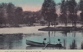 East St. Louis Illinois IL Lake Lansdowne Park Postcard C39 - £2.34 GBP