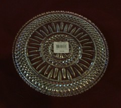 Mikasa Clear Cut Crystal Regal Estate Cake Platter 8 5/8&quot; Made Czech Republic - £11.69 GBP