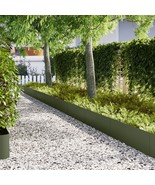 vidaXL Lawn Edgings 20 pcs Olive Green 39.4x0.2x11.8 in Plastic - $553.71 CAD