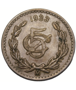 Mexico 5 Centavos, 1933~Excellent~Free Shipping #A149 - £7.98 GBP