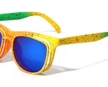 Dweebzilla Neon Splatter Flip Up Classic Square Retro Sunglasses (Green,... - $9.75