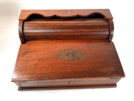 Rare Walnut Late Victorian Rolltop Lap Desk, American, Circa 1900 - £98.98 GBP