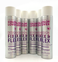 Framesi Color Lover Design Fix &amp; Flex Workable Brushable Strong Spray 6-Pk - £77.54 GBP