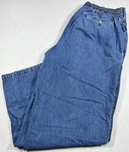 George Jeans Women&#39;s Size 38 x 30 Blue Denim Stretch Waist Straight Leg - $11.95