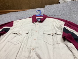 Wrangler Western Shirt Long Sleeve Button Up Cotton Mens Large, 16-1/2x35 Cowboy - £11.06 GBP