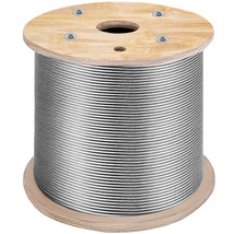 VEVOR T316 1000ft Stainless Steel Cable 3/16&quot; 1x19 Wire Rope Cable Raili... - $302.09