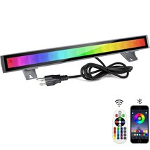 Rgb Led Wall Washer Light, Ip66 Waterproof 48 W Rgb Led Light Bar With Remote Co - £43.48 GBP