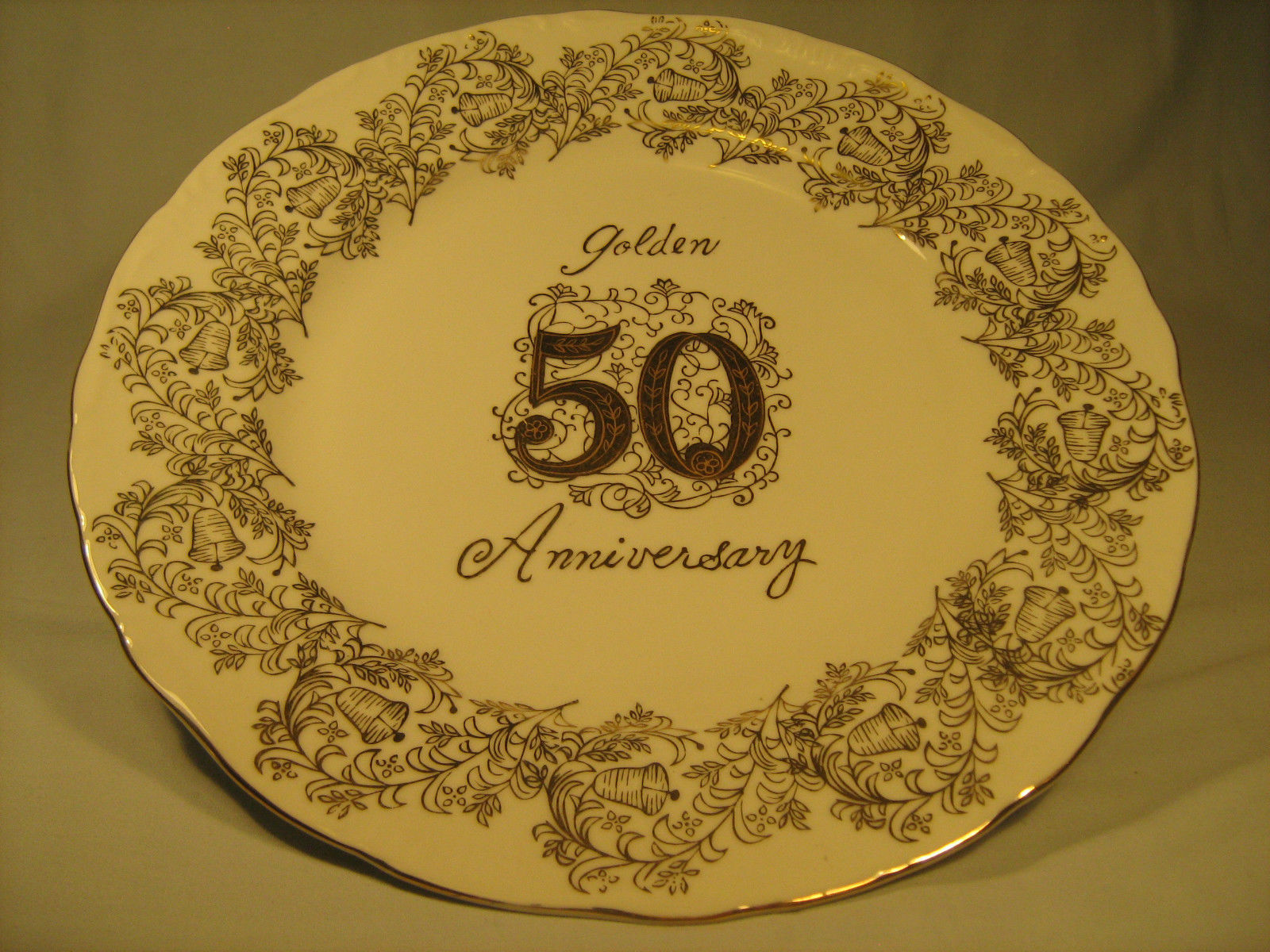 [Y5] 10 1/4" COLLECTOR PLATE GOLDEN 50 ANNIVERSARY Norcrest Fine China - $11.97