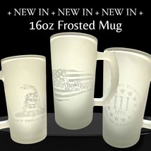 16oz Frosted Glass Beer Mug  Gadsden Snake - $15.83