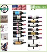 Stylish Black Metal Wine Rack - 2 Pack Wall Storage Organizer for 9 Bott... - $1,698.43 MXN
