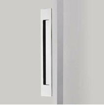 Emtek 14 Inch Modern Rectangular Flush Pull, Polished Chrome - £50.90 GBP