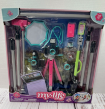 My Life As Vlogger 20 Pieces Gray Teal Accessories Play Set for 18&quot; Doll... - $11.63