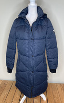 Nautica NWT Women’s Full zip Hooded puffer coat Size M Navy Seas HG - £63.30 GBP