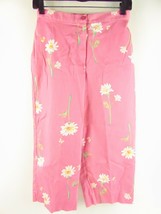 Alfred Dunner Pink Floral Capri Pants Size 6 Petite - £13.61 GBP
