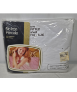 JC Penney No Iron Percale One Fitted Sheet Full Size Bed Fits 54x75 SEALED - $14.95