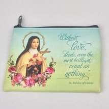Rosary Case St. Therese Of Lisieux Zippered Purse Bag - $10.45