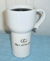 Vintage JM LEXUS White Tumbler Coffee Mug Travel Master ASI 63940 6.5&quot; Rare - £9.94 GBP