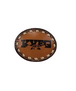 KXEG Radio Promo Leather Belt Buckle 14 AM Mallar&#39;s Forth Worth Texas We... - $44.54