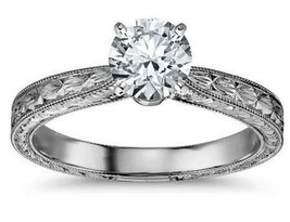 1.15Ct Round Cut White Diamond 925 Sterling Silver Designer Engagement Ring - £76.73 GBP