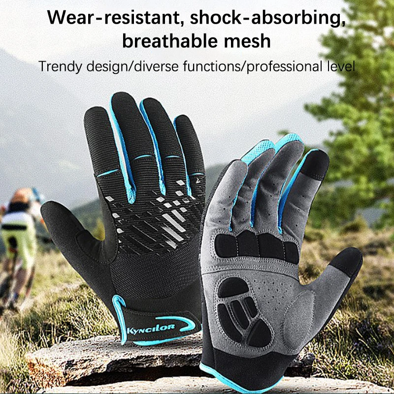 Mountain Bike Touch Screen Cycling Gloves Breathable Shock Absorption Gloves - £13.69 GBP