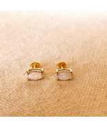 18k Gold Vermeil Opal Stud Earrings - £17.99 GBP
