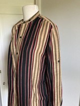 Lauren Ralph Lauren  Silk &amp; Linen Blouse shirt women  Roll Tab Sleeve Large eeuc - £11.83 GBP