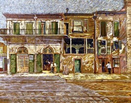 Art Old Absinthe House New Orleans. City Oil Painting Giclee Print Canvas - £6.73 GBP+