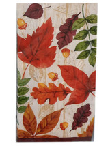 Lush Leaves Fall Autumn 16 Ct Paper Guest Napkins 3 Ply Thanksgiving - £6.65 GBP