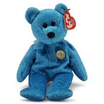 Ty Classy The Peoples Beanie Baby Bear Plush 8.5&quot; Blue Stuffed Animal Co... - $13.66 CAD