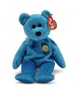 Ty Classy The Peoples Beanie Baby Bear Plush 8.5&quot; Blue Stuffed Animal Co... - $13.63 CAD