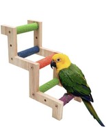Bird Ladder Bridge, Wooden Parrot Hamster Climbing Ladder Toys, Bird Per... - $466.73 MXN