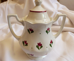 Meakin Royal Staffordshire Bonjour England Country French covered sugar bowl - £19.75 GBP
