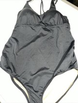 A Pea in the Pod Maternity 1 Piece Bathing Suit Swimwear Black Size M - £23.36 GBP