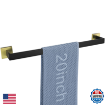 LANC 20" Black/Gold Wall Mount Bathroom Hand Towel Bar SUS 304 Stainless... - $47.80
